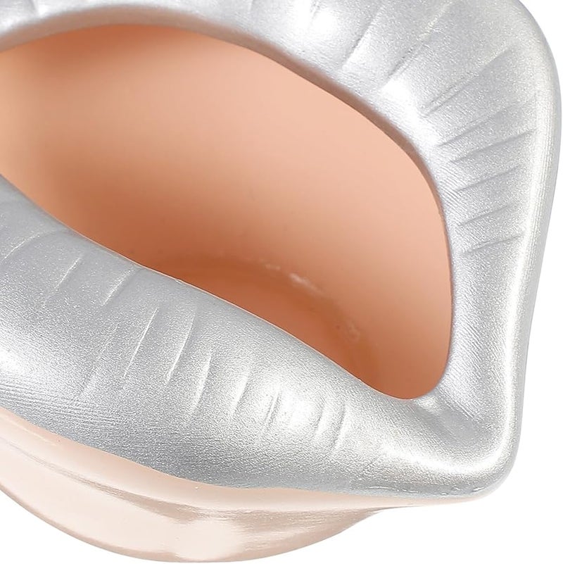 صينية رماد السجائر من البورسلين الفضي على شكل شفاه حامل السيجار والسجائر زينة المكتب للمنزل والمكتب - Image 5